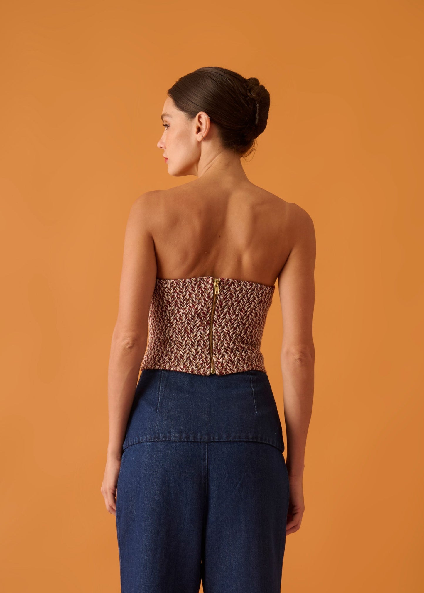 Top Ariela Tweed Vermelho
