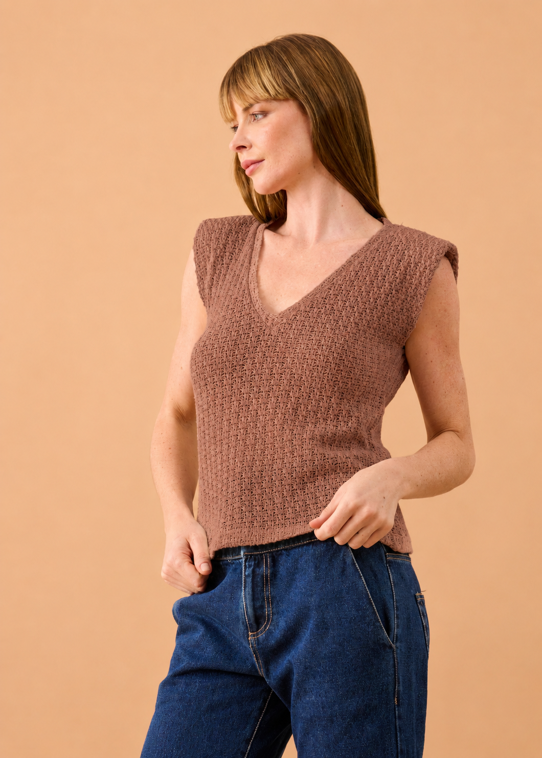 Blusa Olga Tricot Marrom