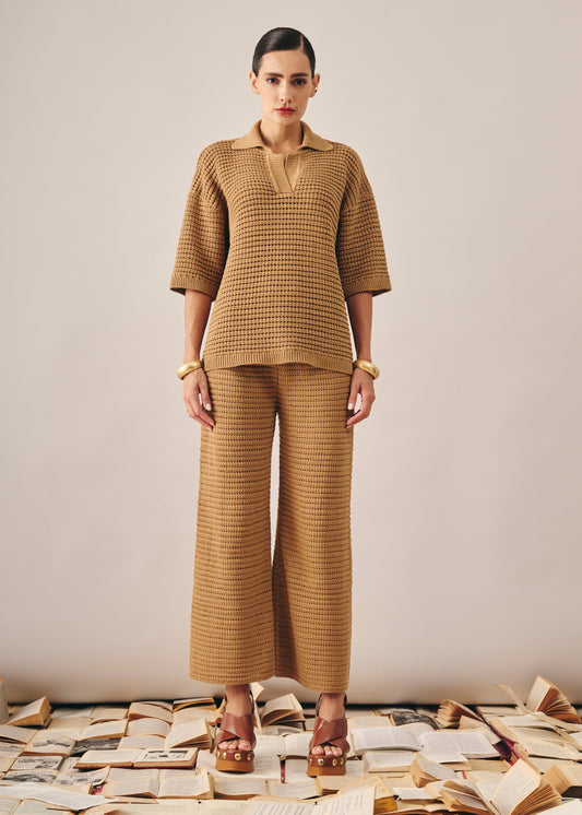 Conjunto Duda Tricot Bege