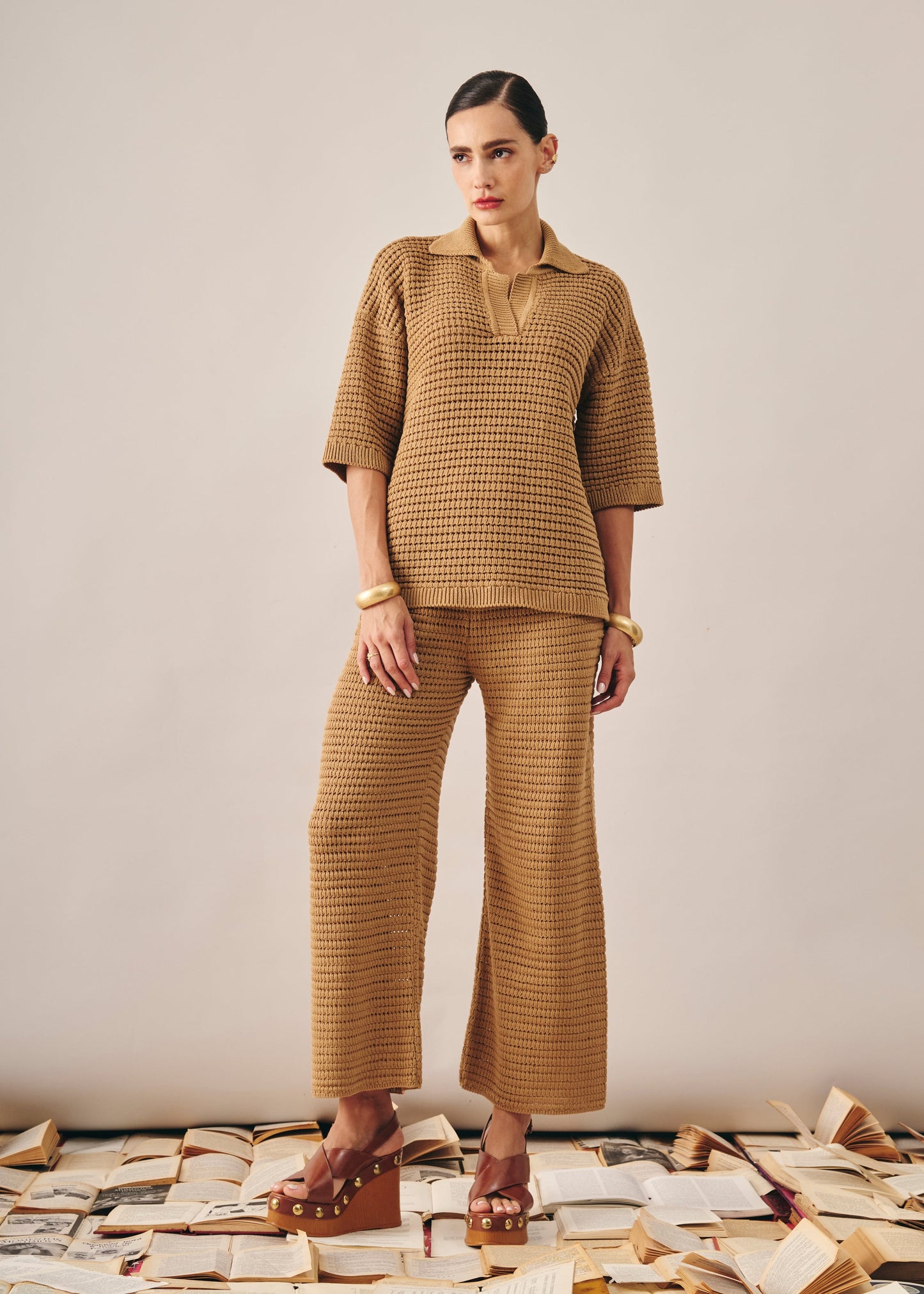 Conjunto Duda Tricot Bege