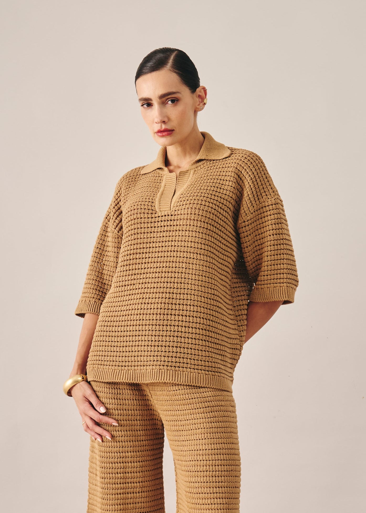 Conjunto Duda Tricot Bege