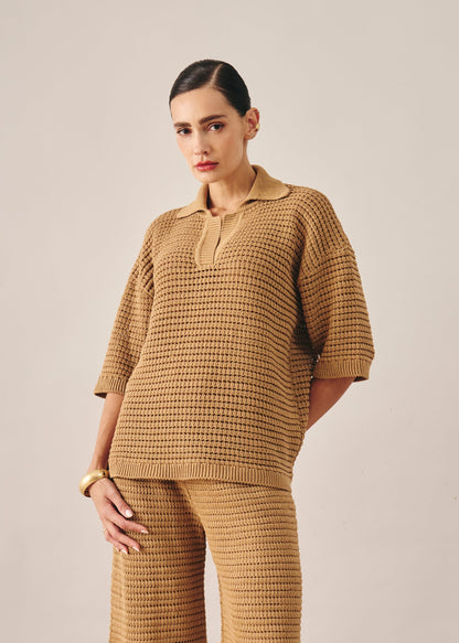 Conjunto Duda Tricot Bege