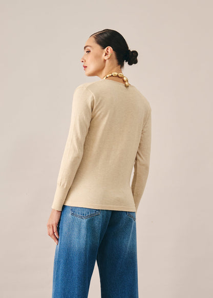 Blusa Isabella Tricot Bege