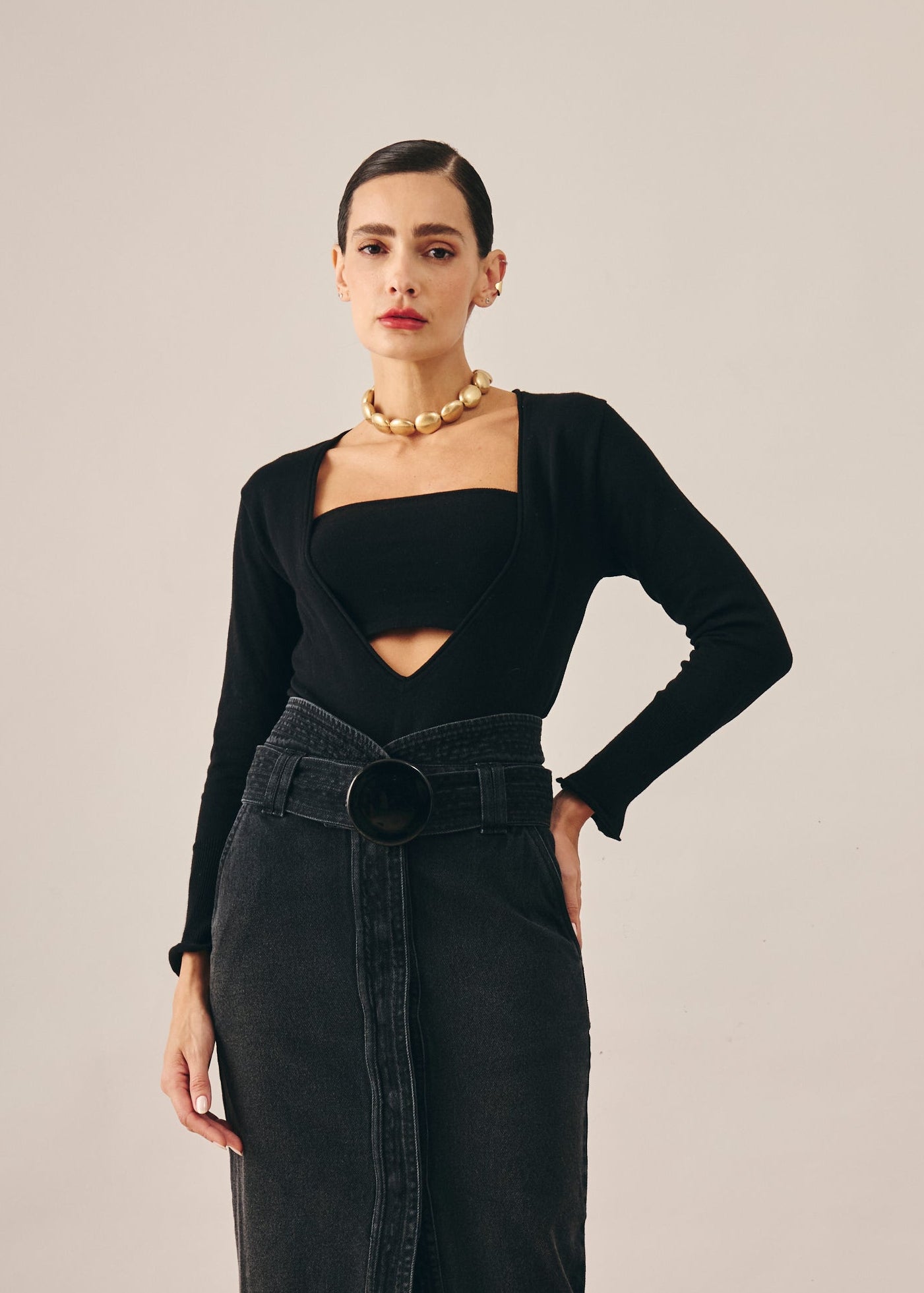 Blusa Isabella Tricot Preta