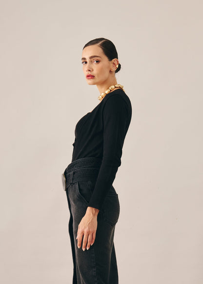 Blusa Isabella Tricot Preta