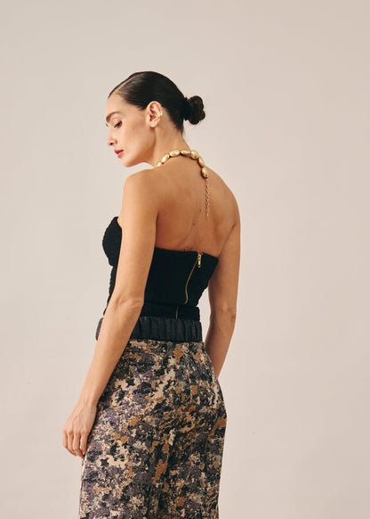 Top Ariela Tweed Preto