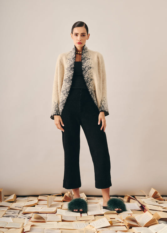 Casulo Greta Bege e Preto