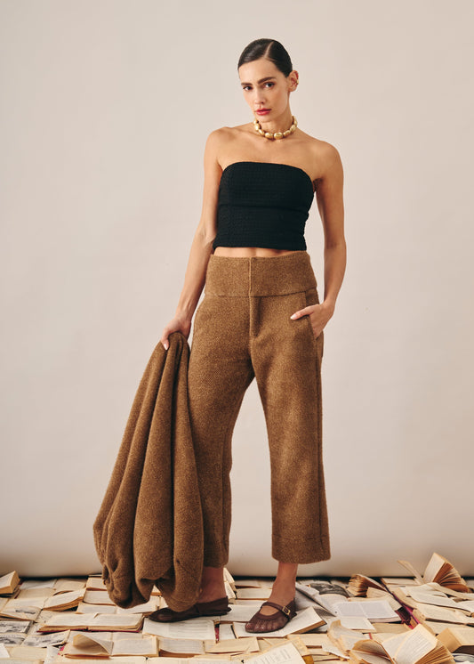 Calça Carol Veludo Marrom