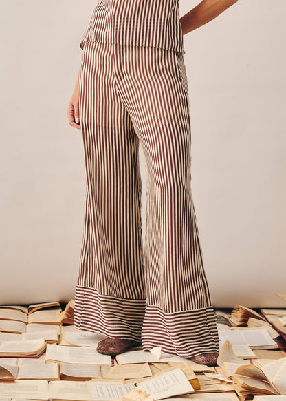 Calça Blair Listrado Marron