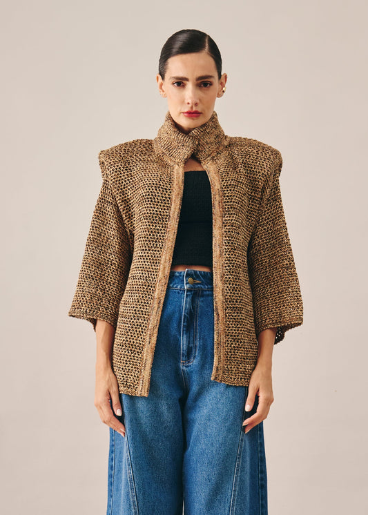 Casaco Domenica Lurex Bronze