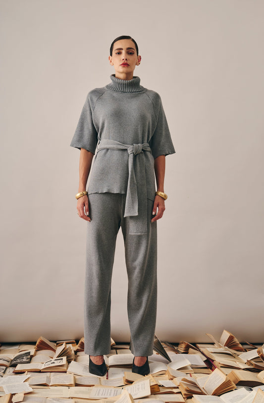 Conjunto Martina Tricot Cinza Mescla