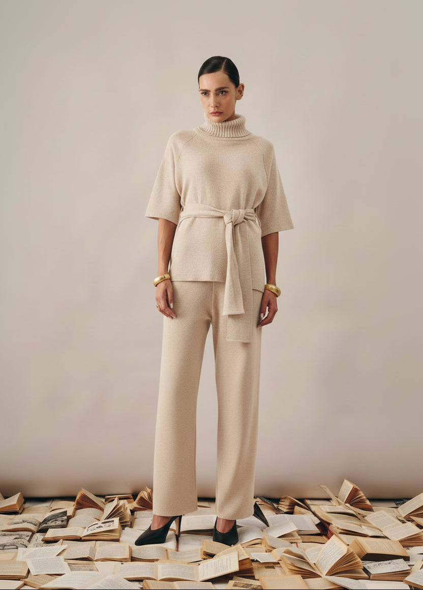 Conjunto Martina Tricot Bege