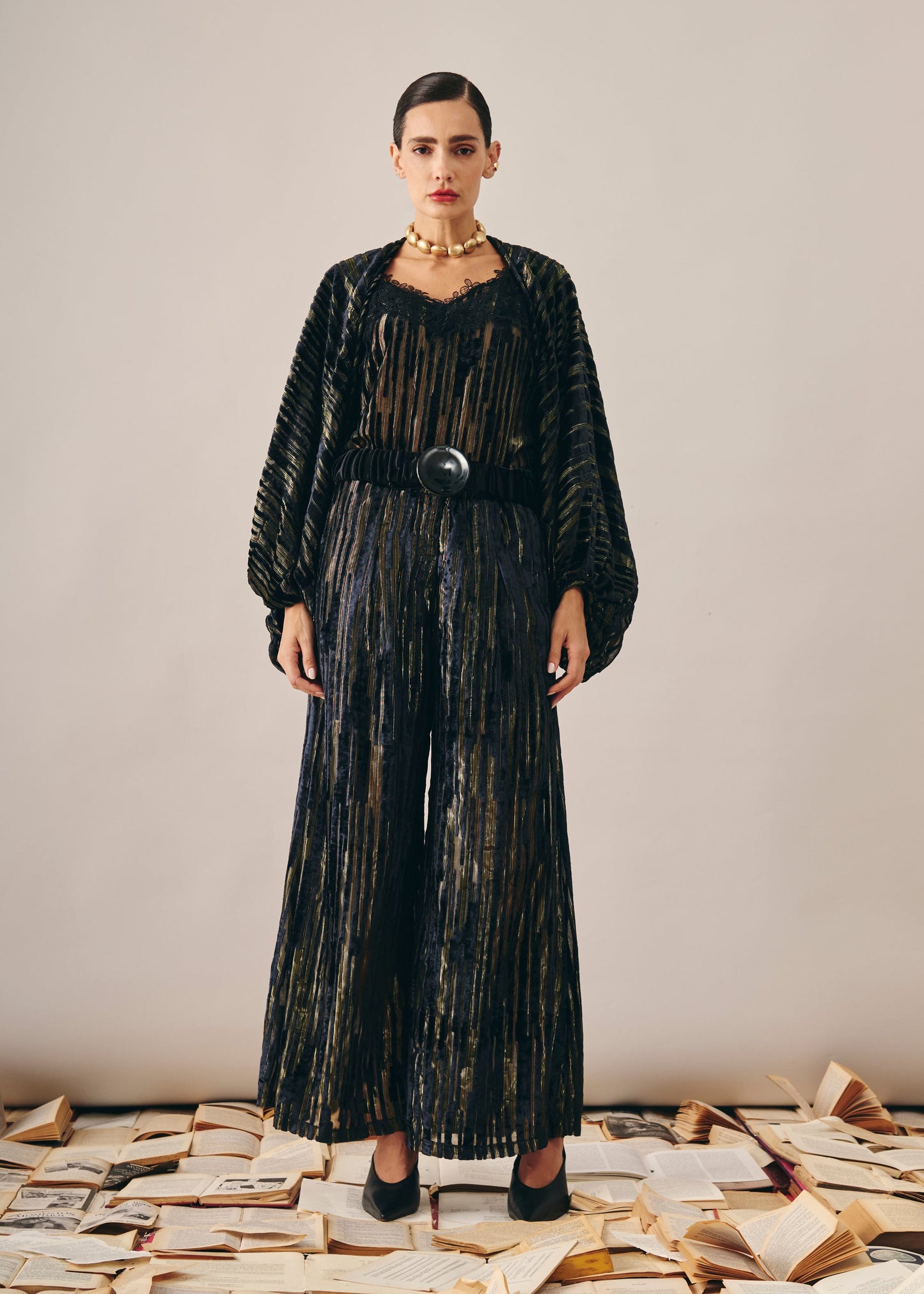 Calça Pantalona Francesca Preto