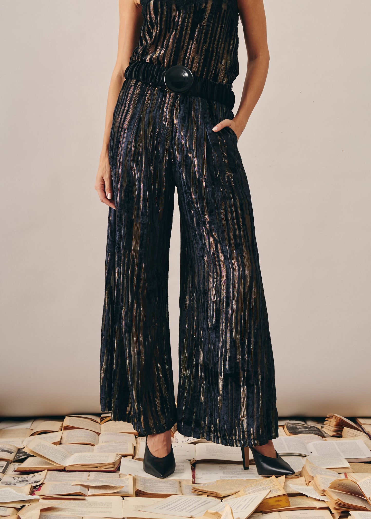 Calça Pantalona Francesca Preto