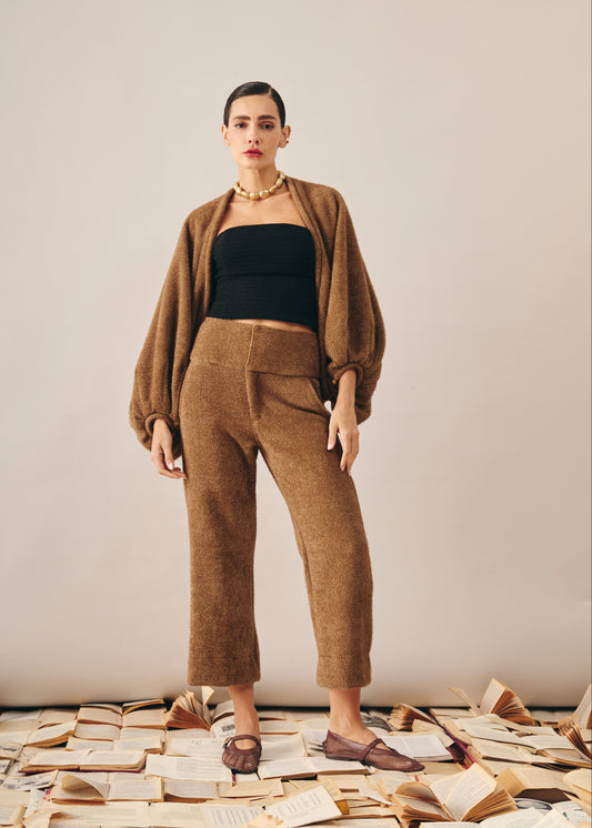 Casulo Serena Veludo Marrom