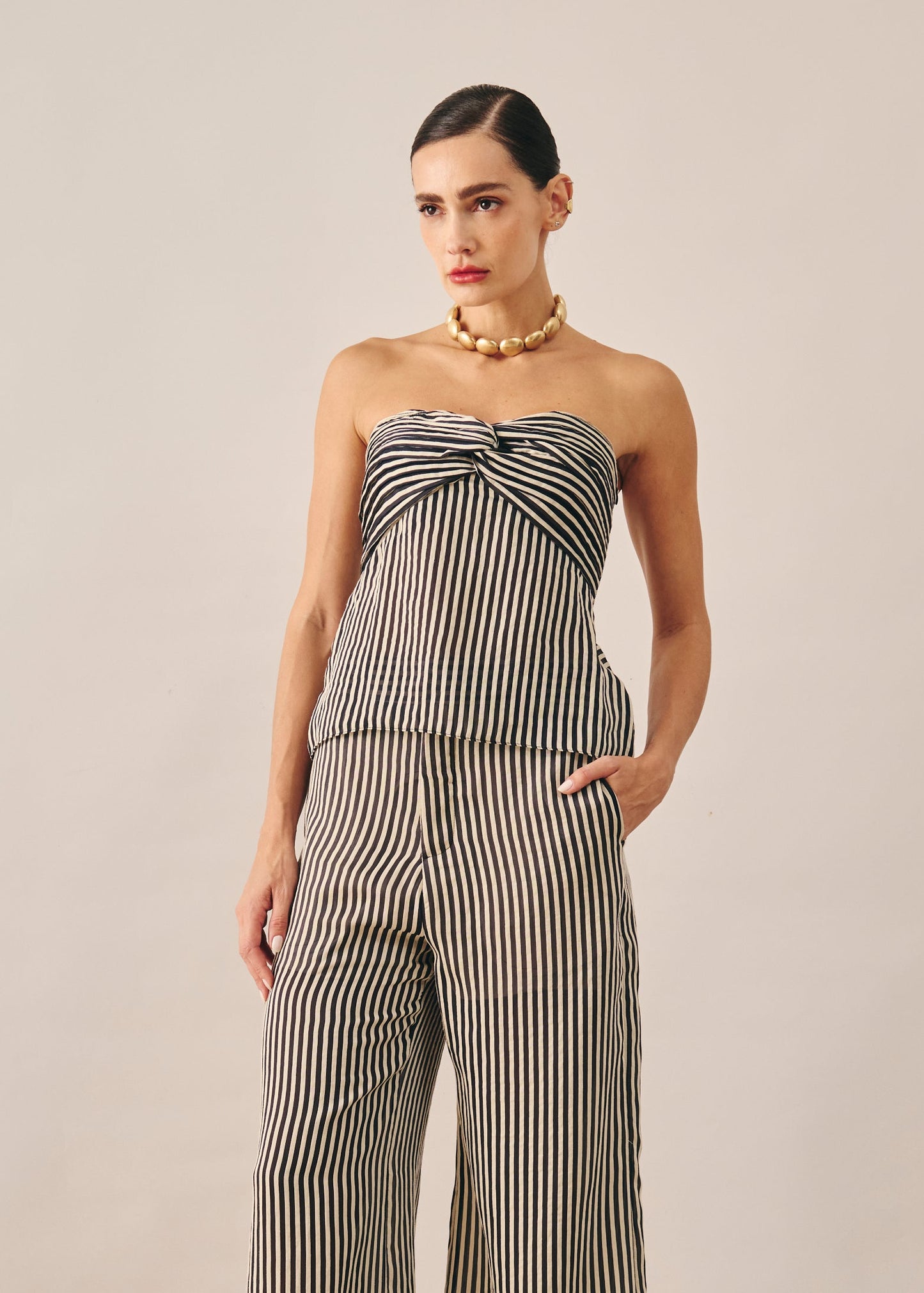 Blusa Blair listrada preto