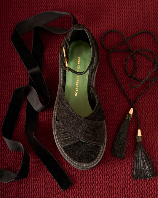 Flatform Collab Lu Papaspyrou x Pura - preta