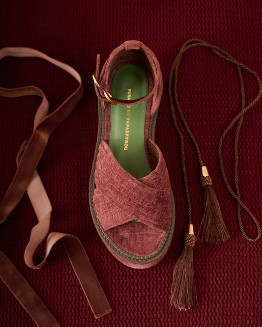 Flatform Collab Lu Papaspyrou x Pura - Bordô