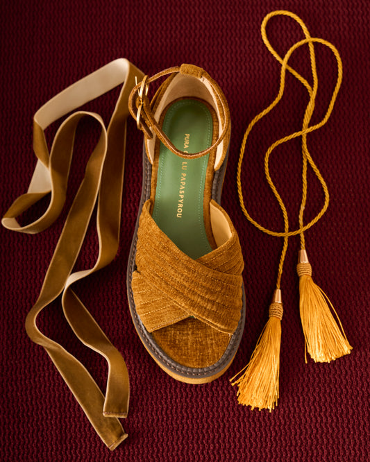 Flatform Collab Lu Papaspyrou x Pura - mostarda