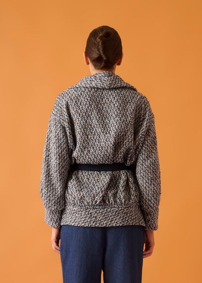 Casaco Maia Tweed Azul
