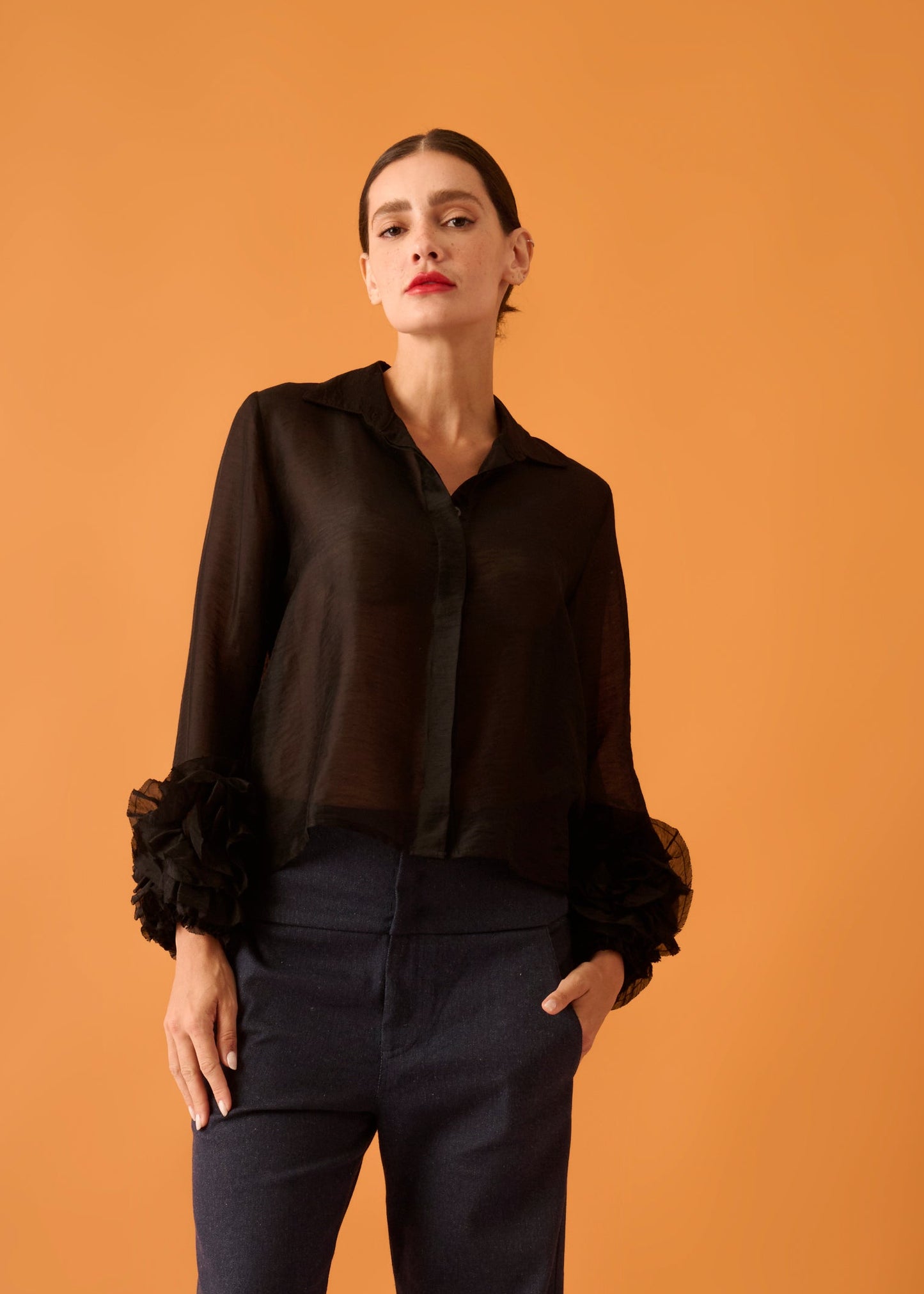 Camisa Camille Preta