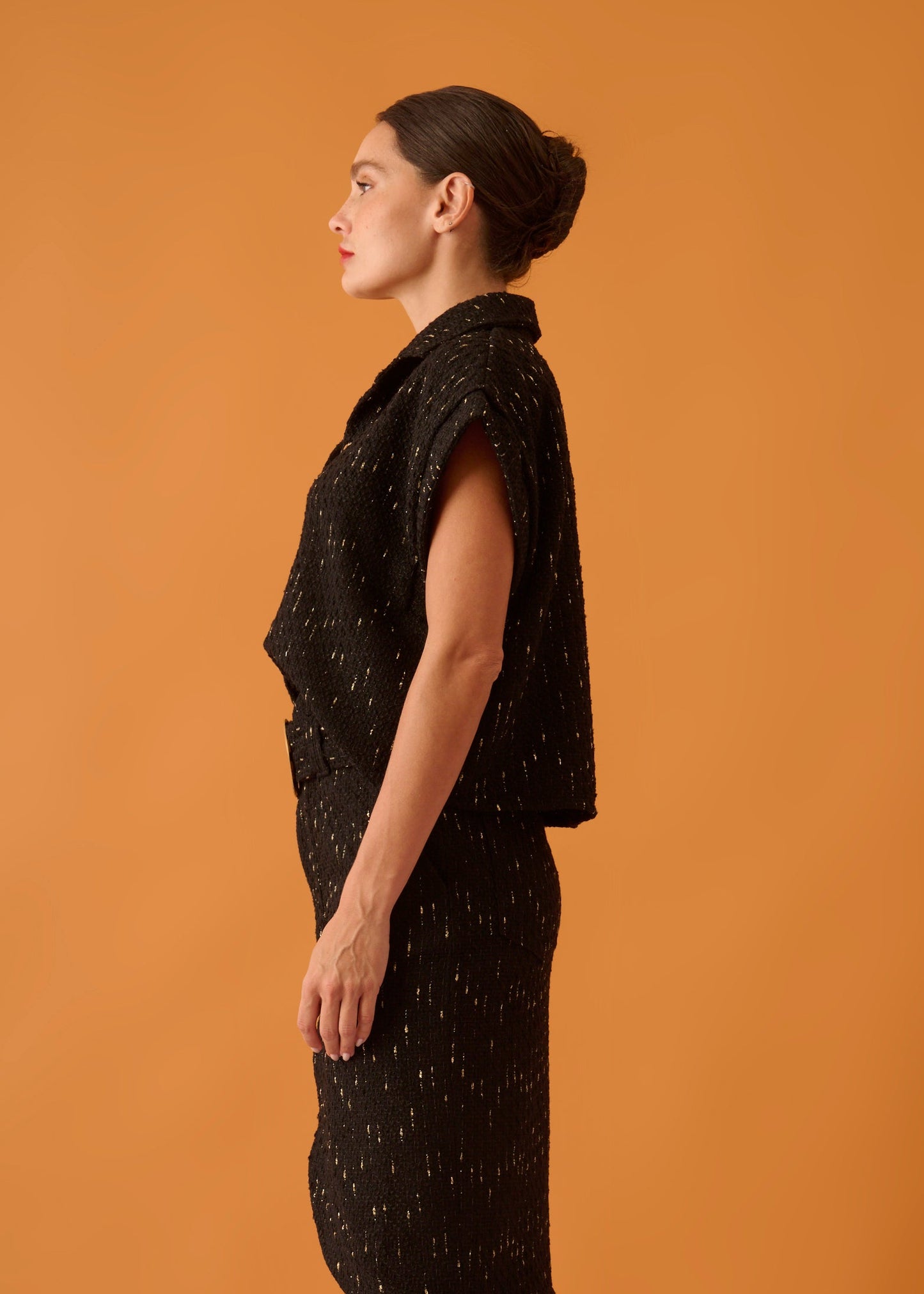 Camisa Carol Tweed Preta