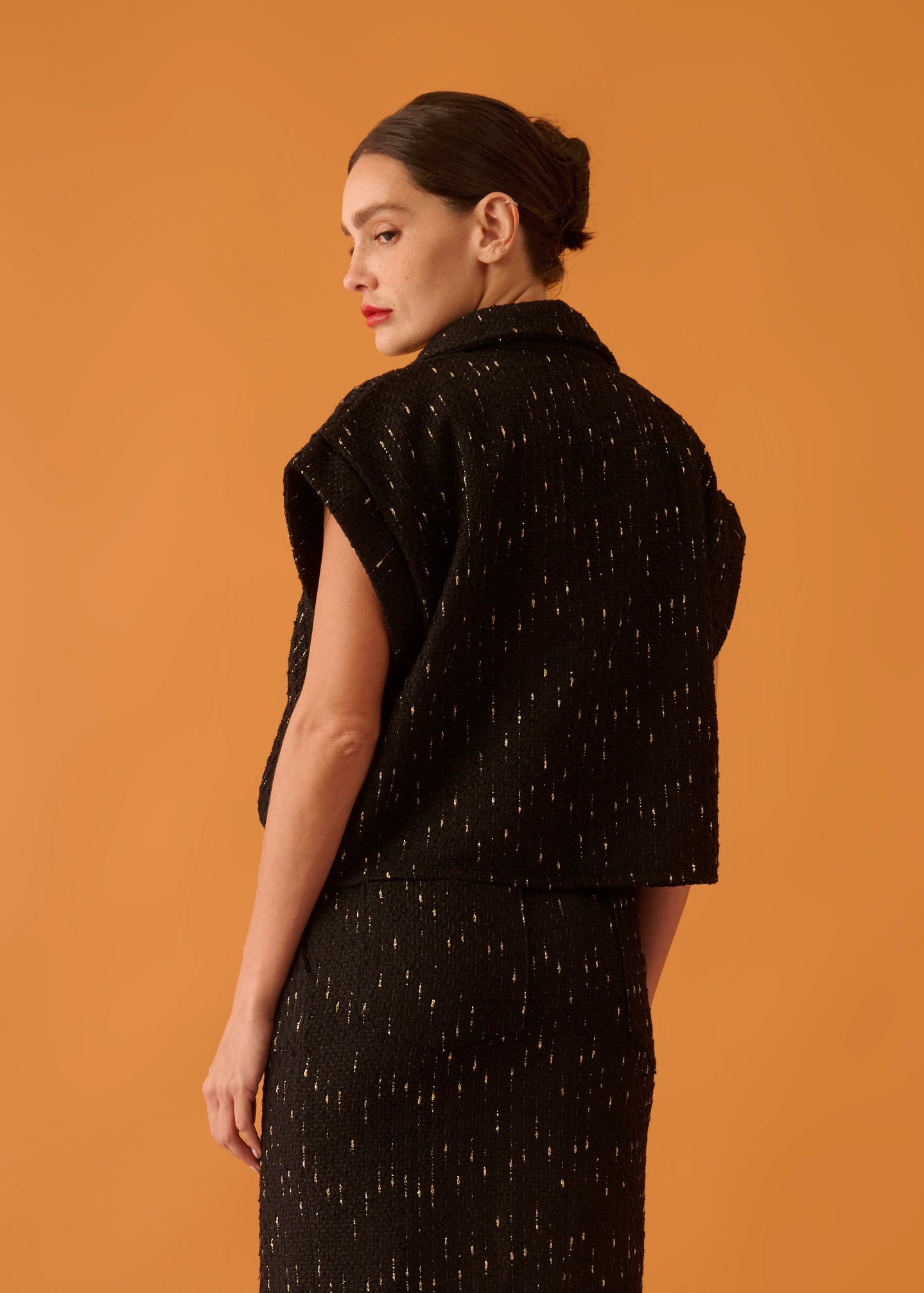 Camisa Carol Tweed Preta