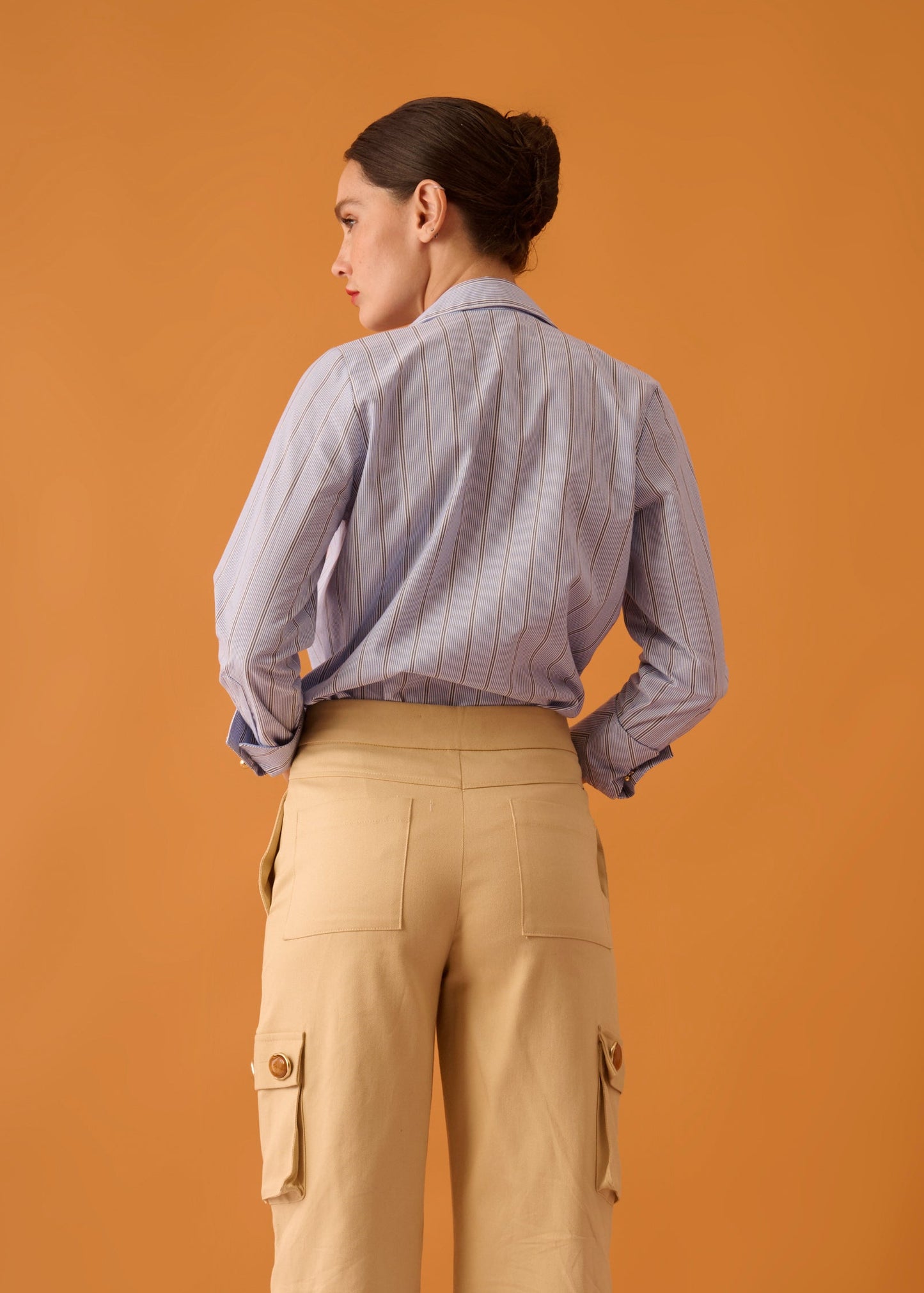 Camisa Mari Listrada Azul