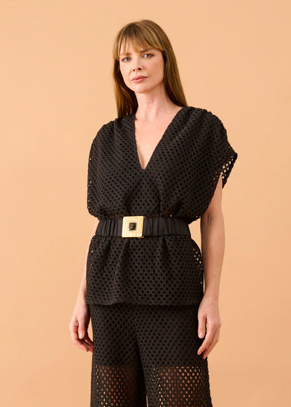 Blusa Leticia longa Preta