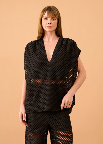 Blusa Leticia longa Preta