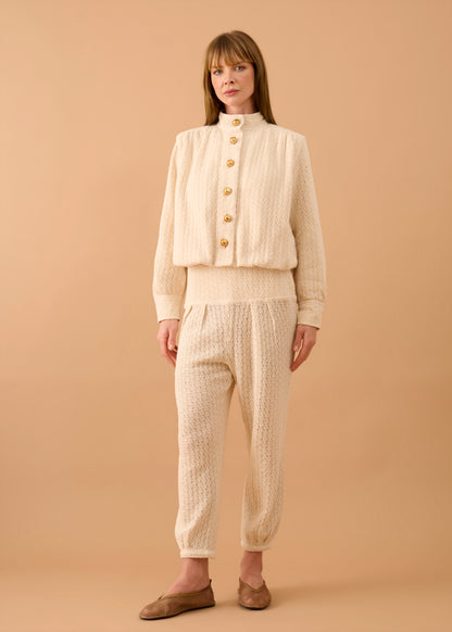 Calça Alê Tricot Off White