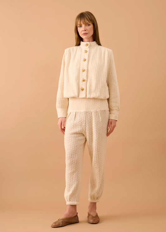 Calça Alê Tricot Off White