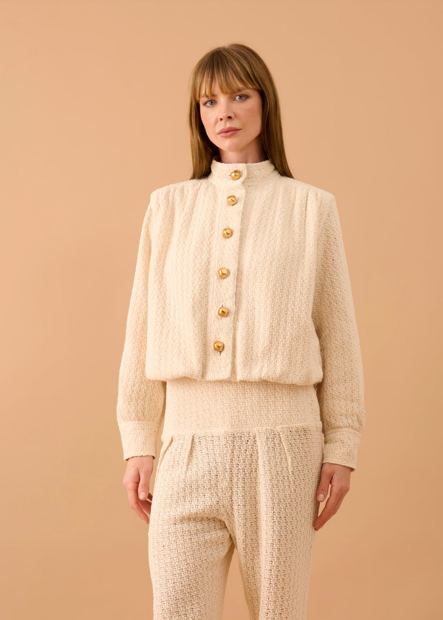 Casaco Blanca Tricot Off White