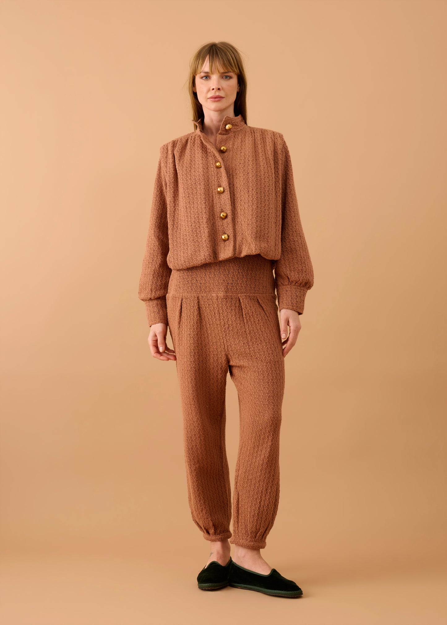 Calça Alê Tricot Marrom