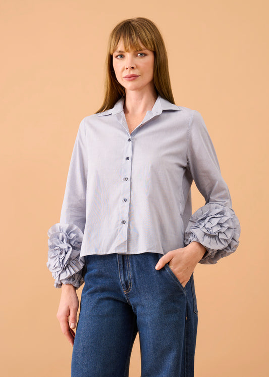 Camisa Camille Listrado Azul