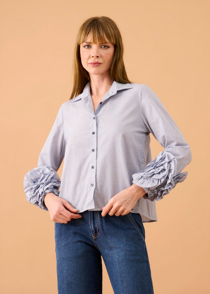 Camisa Camille Listrado Azul