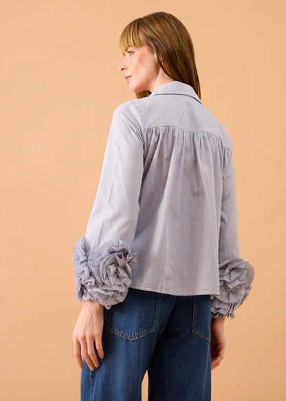 Camisa Camille Listrado Azul
