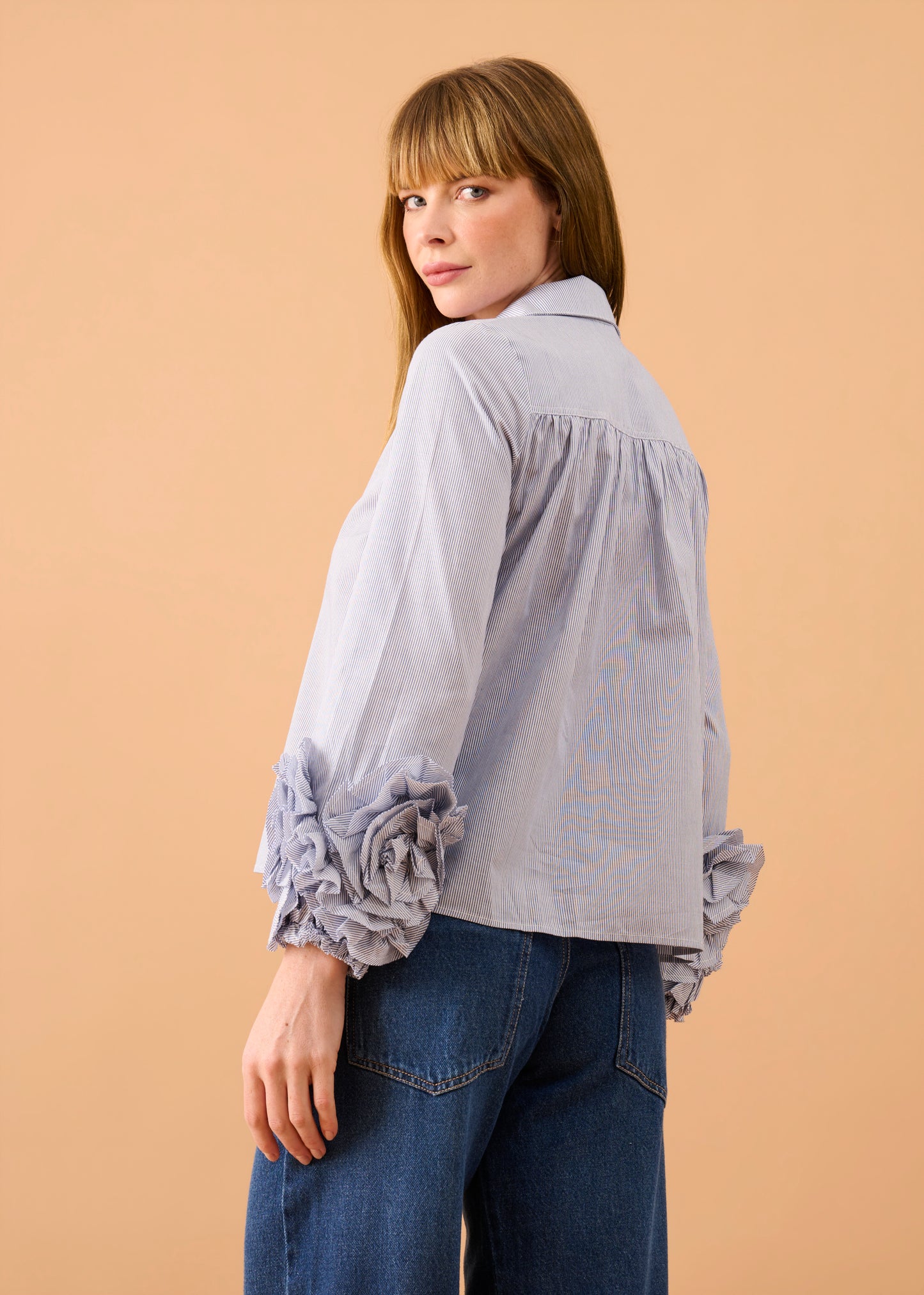 Camisa Camille Listrado Azul