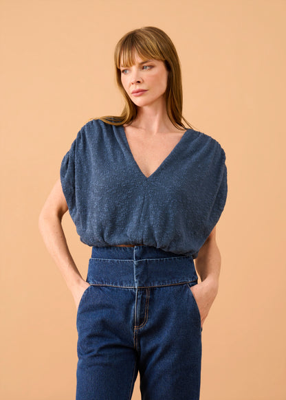 Blusa Leticia Tricot Indigo