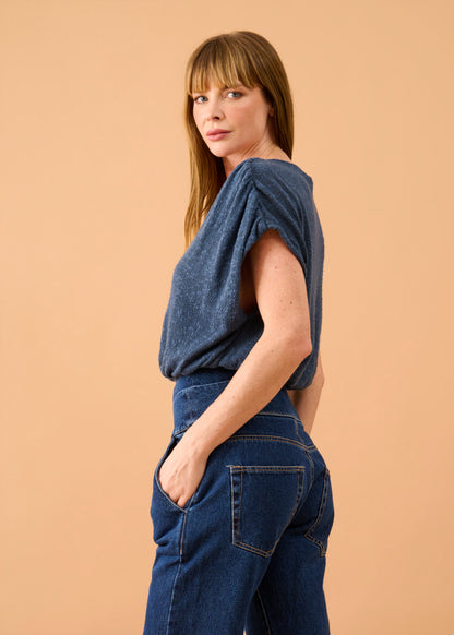 Blusa Leticia Tricot Indigo