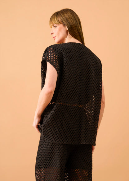 Blusa Leticia longa Preta