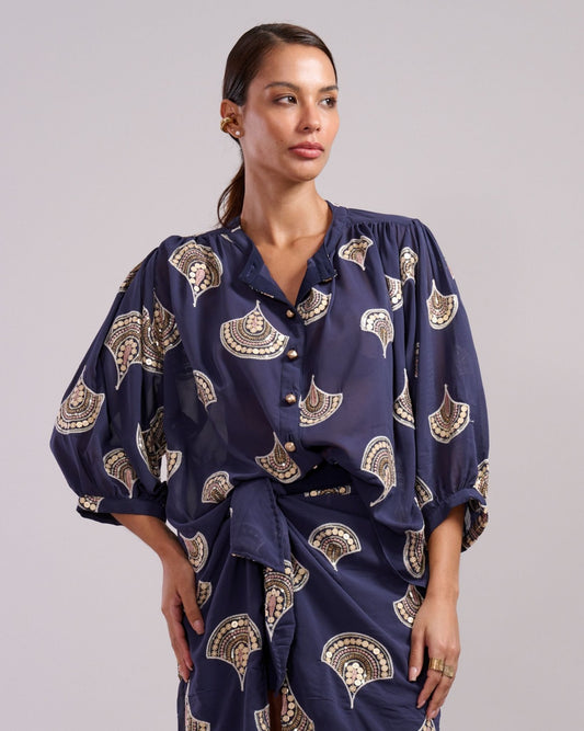 Blusa Babi Marinho Leque