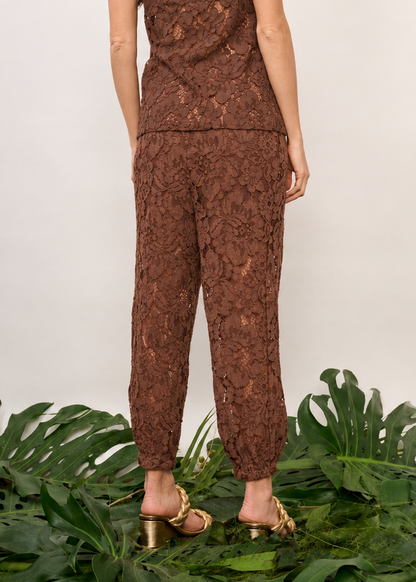 Calça Ale Renda Marrom