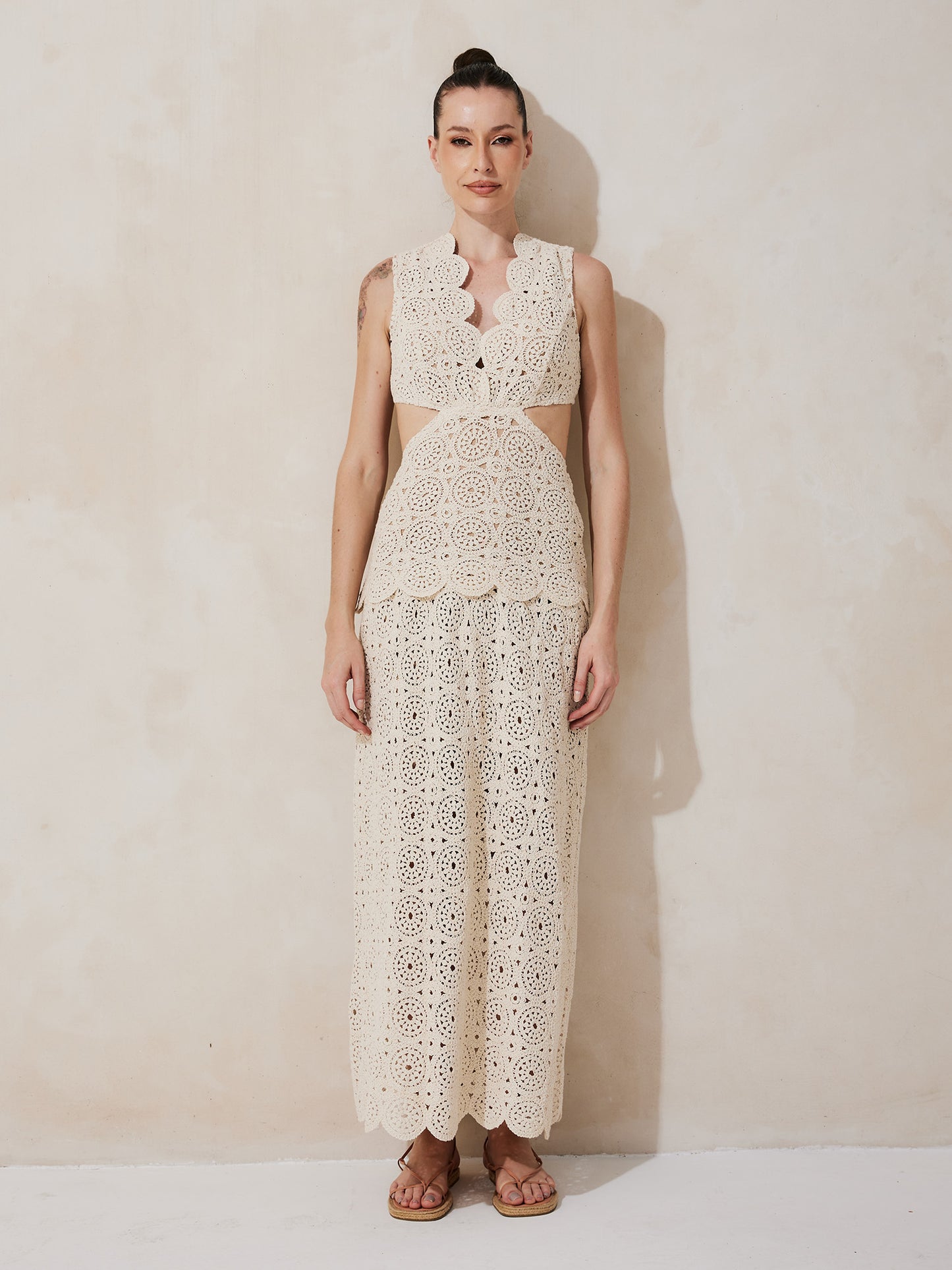 Vestido Gorette Natural
