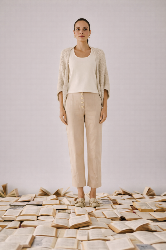 Casulo Tricot Vera  Areia