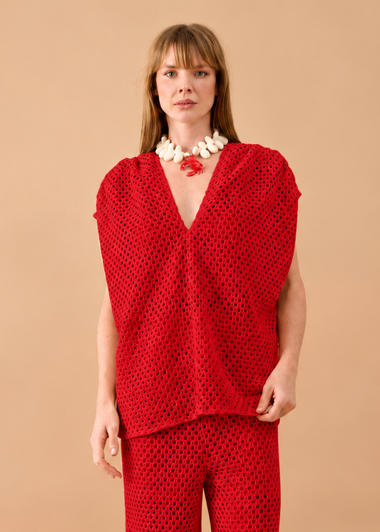 Blusa Leticia Longa Vermelha