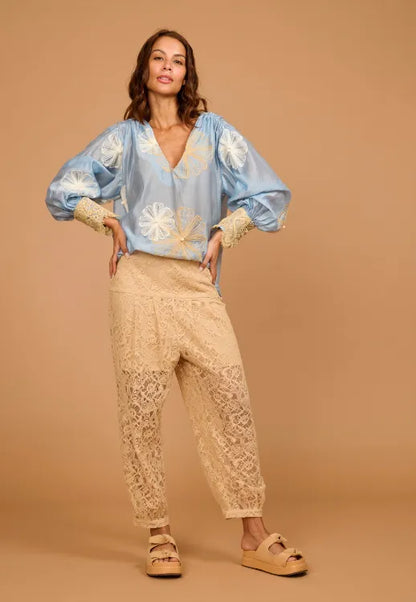 Calça Ale Renda Palha