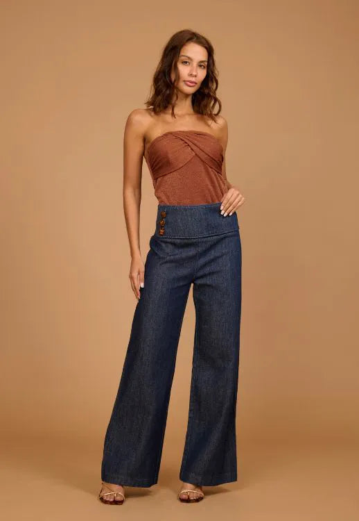 PRÉ-VENDA- Calça Morgana Jeans Tartaruga