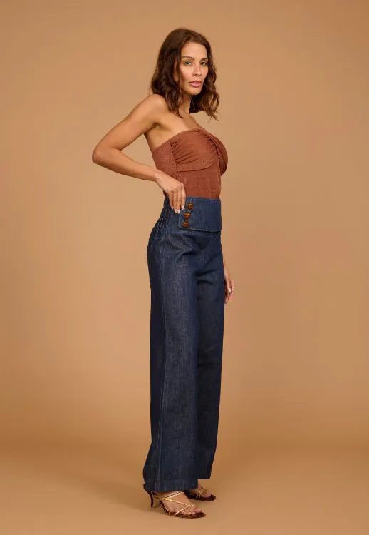 PRÉ-VENDA- Calça Morgana Jeans Tartaruga