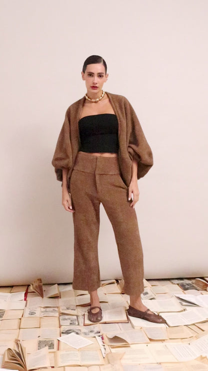 Calça Carol Veludo Marrom